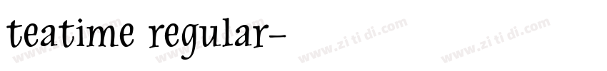 teatime regular字体转换